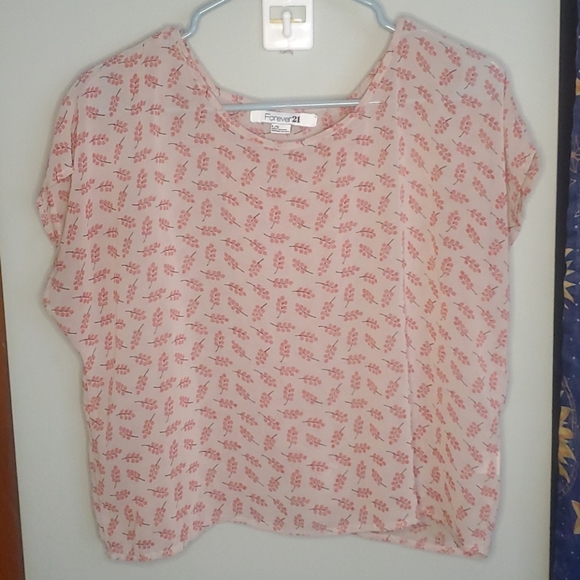 Forever 21 Tops - Sheer Floral Top